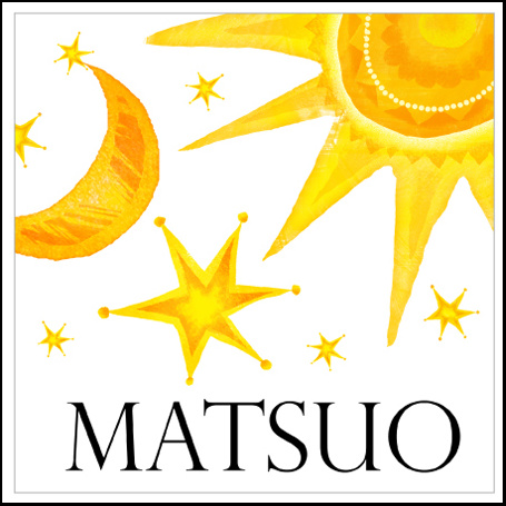 太陽と月と星の表札