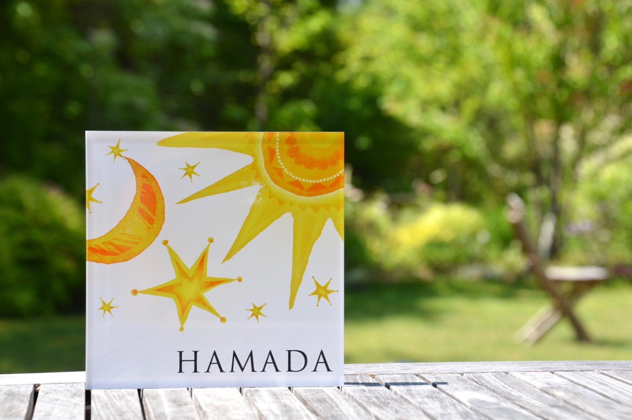 太陽と月と星の表札